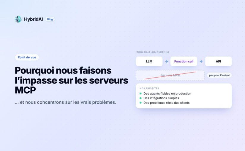 Couverture : Pourquoi nous faisons l’impasse sur les serveurs MCP