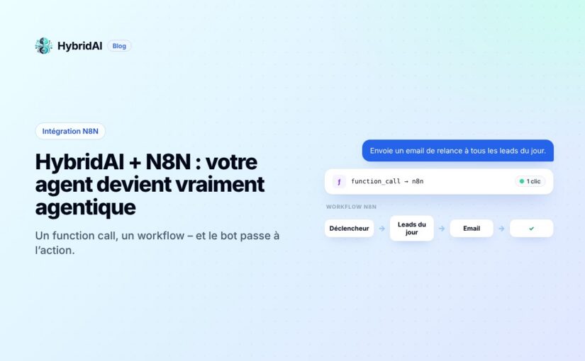🚀 HybridAI + N8N : Votre agent IA devient vraiment agentique 🚀