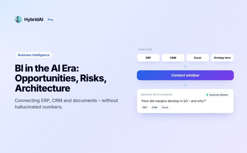 Cover: BI in the AI Era – ERP, CRM, Excel and documents flowing into one context window