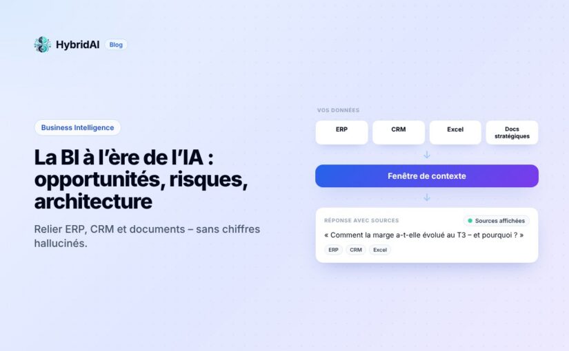 La Business Intelligence à l&rsquo;ère de l&rsquo;IA : opportunités, risques et architecture