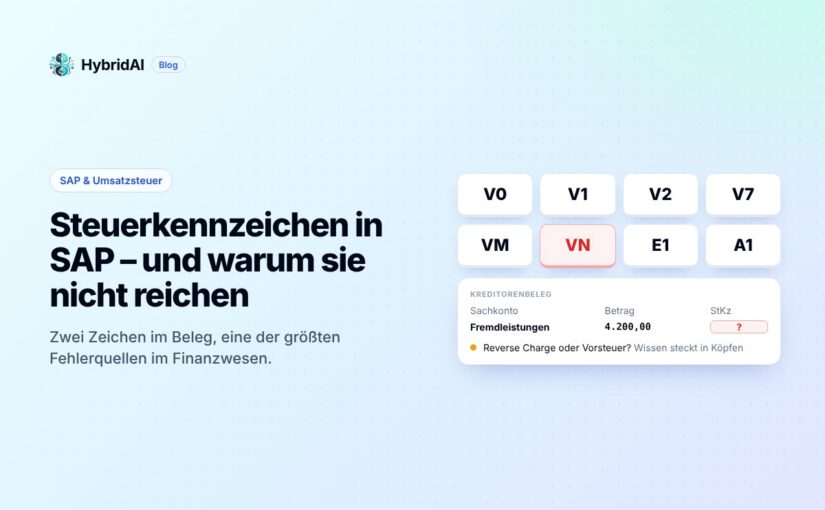 Steuerkennzeichen in SAP: Logik, Tabellen, und warum sie nicht ausreichen