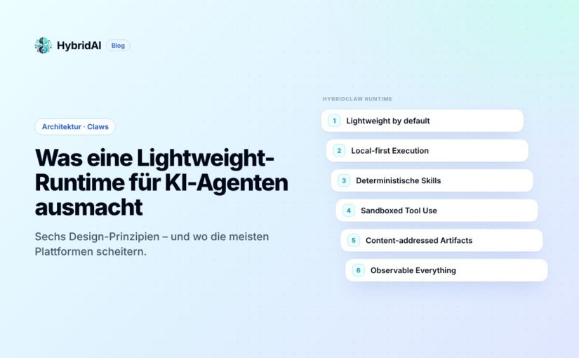 Clawz, Claws, HybridClaw: Was eine Lightweight Runtime-Architektur für KI-Agenten wirklich ausmacht
