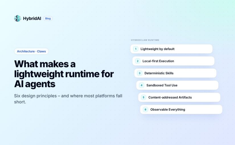 Clawz, Claws, HybridClaw: What a Lightweight Runtime Architecture for AI Agents Actually Looks Like